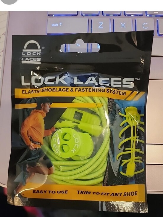 Lock Laces Other - NEW! Lock Laces  Elastic No Tie Shoelaces (One Size Fits All) SOUR GREEN APPLE